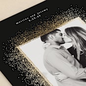 "Glittery Shine" - Save the Dates in Tuxedo by Lori Wemple - Detail