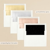 "Glittery Shine" - Save the Dates in Tuxedo by Lori Wemple - Envelope Liner Options