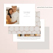 "Wedding Rings" - Save the Dates in White Pearl by Hooray Creative - Back of Card Options
