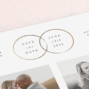 "Wedding Rings" - Save the Dates in White Pearl by Hooray Creative - Detail