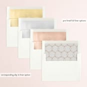 "Wedding Rings" - Save the Dates in White Pearl by Hooray Creative - Envelope Liner Options