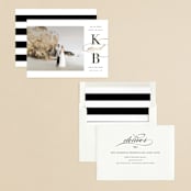 "Elegant Initials" - Save the Dates in Diamond by Kelly Schmidt - Assembled