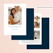 "Opulent" - Save the Dates in Navy by Jessica Williams - Back of Card Options