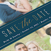 "Opulent" - Save the Dates in Navy by Jessica Williams - Detail