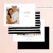 "Modern brushed trio" - Save the Dates in Daisy by Stacey Meacham - Back of Card Options