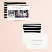"Modern brushed trio" - Save the Dates in Daisy by Stacey Meacham - Assembled
