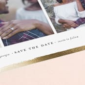 "Modern brushed trio" - Save the Dates in Daisy by Stacey Meacham - Detail