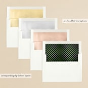 "Diamante" - Save the Dates in Forest by Leah Bisch - Envelope Liner Options