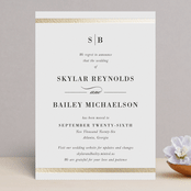 "Classic Monogram" - Save the Dates in Snow by Stacey Meacham - Front