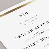 "Classic Monogram" - Save the Dates in Snow by Stacey Meacham - Detail