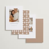 "Encircle" - Save the Dates in Apricot by Susan Zinader - Back of Card Options