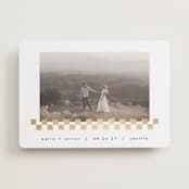 "Checkered" - Save the Dates in Snow by AK Graphics - Front