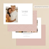 "Twice As Nice" - Save the Dates in Salmon by Hooray Creative - Back of Card Options