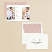 "Twice As Nice" - Save the Dates in Salmon by Hooray Creative - Assembled