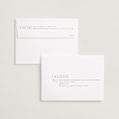 "Stacked" - Save the Dates in Almond by Emily Betts - FREE Recipient Addressing