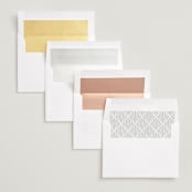 "Stacked" - Save the Dates in Almond by Emily Betts - Envelope Liner Options