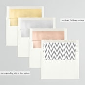 "Balance" - Save the Dates in Golden by Jessica Williams - Envelope Liner Options