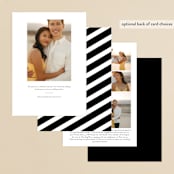 "Modern Script" - Save the Dates in Ebony by Hooray Creative - Back of Card Options