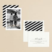 "Modern Script" - Save the Dates in Ebony by Hooray Creative - Assembled