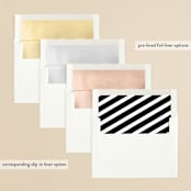 "Modern Script" - Save the Dates in Ebony by Hooray Creative - Envelope Liner Options