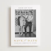 "Classic Charm" - Save the Dates in Midnight by Stacey Meacham - Front