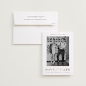 "Classic Charm" - Save the Dates in Midnight by Stacey Meacham - Save the Date with Envelope