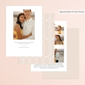 "Swept" - Save the Dates in Rose Quartz by Kristie Kern - Back of Card Options