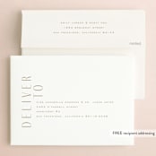 "Swept" - Save the Dates in Rose Quartz by Kristie Kern - FREE Recipient Addressing