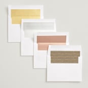 "Forte" - Save the Dates in Cognac by Kristie Kern - Envelope Liner Options