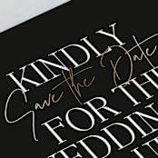 "Narrative" - Save the Dates in Black Tie by Jennifer Postorino - Detail