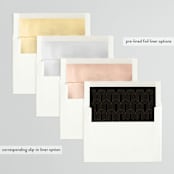 "Narrative" - Save the Dates in Black Tie by Jennifer Postorino - Envelope Liner Options