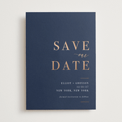 "Greyson" - Save the Dates in Navy by Sarah Wilde - Front