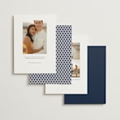 "Greyson" - Save the Dates in Navy by Sarah Wilde - Back of Card Options