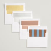 "His & Hers" - Save the Dates in Camel by Maria Alou - Envelope Liner Options