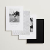 "Filmstrip" - Save the Dates in Onyx by Sarah Mraz - Back of Card Options
