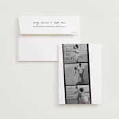 "Filmstrip" - Save the Dates in Onyx by Sarah Mraz - Save the Date with Envelope