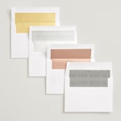 "Lovers" - Save the Dates in Ivory by Stephanie Heinrich Godbout - Envelope Liner Options