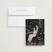 "Lovers" - Save the Dates in Ivory by Stephanie Heinrich Godbout - Save the Date with Envelope