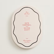 "Croquet" - Save the Dates in Cherry by Megan Davis - Front