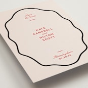 "Croquet" - Save the Dates in Cherry by Megan Davis - Detail