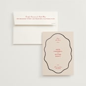 "Croquet" - Save the Dates in Cherry by Megan Davis - Save the Date with Envelope