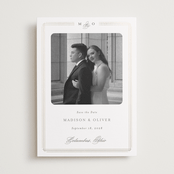 "Lines" - Save the Dates in Cobblestone by Emily Betts - Front