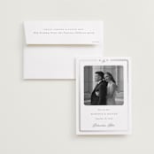 "Lines" - Save the Dates in Cobblestone by Emily Betts - Save the Date with Envelope