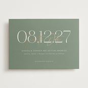 "Foil Overlay" - Save the Dates in Meadow by Jennifer Postorino - Front