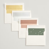 "Foil Overlay" - Save the Dates in Meadow by Jennifer Postorino - Envelope Liner Options