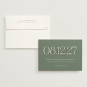 "Foil Overlay" - Save the Dates in Meadow by Jennifer Postorino - Save the Date with Envelope
