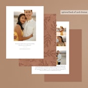 "Swoosh" - Save the Dates in Putty by Hooray Creative - Back of Card Options