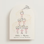 "Sparkling Champagne Tower" - Save the Dates in Petal by Jackie Crawford - Front