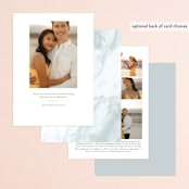 "Modern Simplicity" - Save the Dates in Pearl by Kelly Schmidt - Back of Card Options