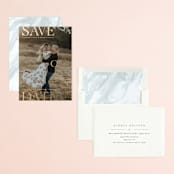 "Modern Simplicity" - Save the Dates in Pearl by Kelly Schmidt - Assembled